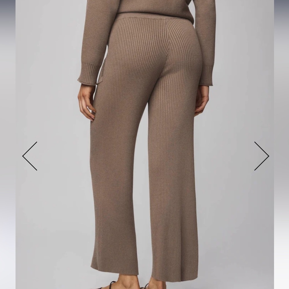 NWT Splendid Georgie Cashblend Cashmere Rib Lounge Pant Cedar Brown S - Picture 5 of 9